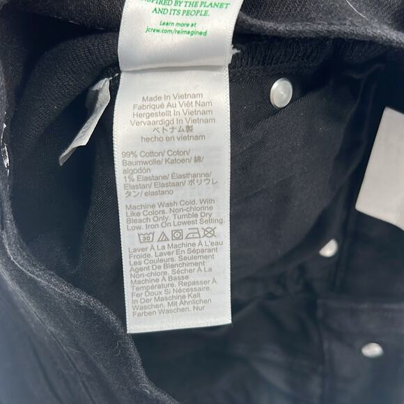 J. Crew Women's Low-rise denim trouser in 1996 semi-stretch - Black - 23P NWT - Picture 5 of 7